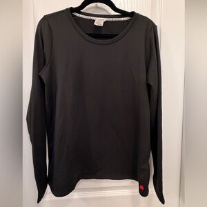 Lucky Brand Black Long Sleeve Lounge Top Red Clover Size Large